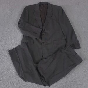 Jos A Bank 2-Piece Suit Mens 46 Long Pants 41x32 Gray Slacks Blazer Trousers